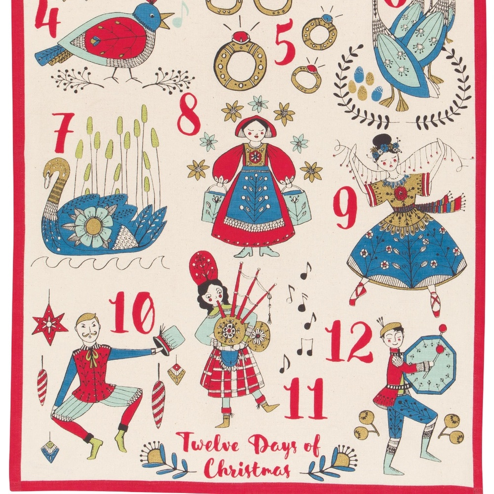 Now Designs 12 Days of Christmas Dish Towels Set/2 - Picture 2 of 2